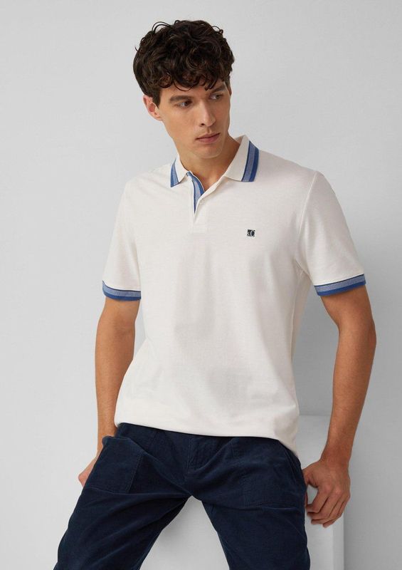 s.Oliver Shirt  blauw / offwhite