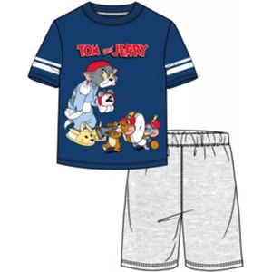 Tom and Jerry shortama, pyjama, blauw/grijs, maat 110/116