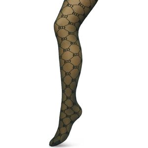 Bonnie Doon Geruite Panty 60 Denier Donker Groen Dames maat L/XL- BD logo - Ruitjes Patroon - Bonnie Doon Print - Gladde Naden - Maximaal Draagcomfort - Bonnie Doon Tights - Chique Panty - Feestelijk - Donkergroen - Trekking Green - BP221901.380