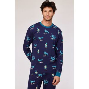 Pyjama heren woody duivenprint allover