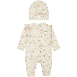Dirkje - Baby - Meisjes - Boxpak LS - Muts Off white - Bloemetjes - Maat 62