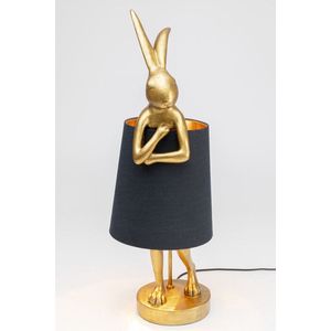 Kare Design - Tafellamp Dierenlamp Animal Rabbit - goud/zwart - H 68 cm