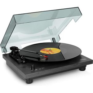 Platenspeler met ingebouwde akoestische luidsprekers - Traction - zwart