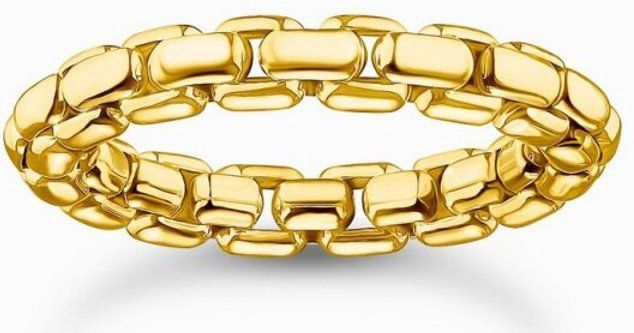 Thomas Sabo - Ring - Geel Goud Verguld - Gerecycled Zilver - 18 Karaat