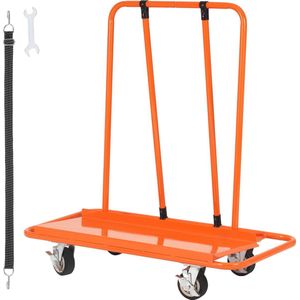 Gipsplaten Vrachtwagen - Laadvermogen 3000 lbs - Duurzaam Staal - 5-Inch Stille Wielen - Voor Transport van Wandpanelen - Multiplex en Gipsplaten - Eenvoudige Installatie - Brede Toepassing in Hotels - Feestzalen en Woonhuizen