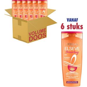 L'Oréal Paris Elvive Dream Lengths - Shampoo met Castorolie en Niacinamide voor Lang en Beschadigd Haar - 6x 400ml