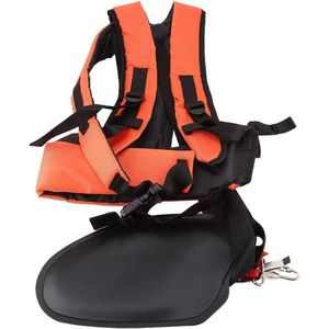 Dubbele schouderriem voor zware trimmers en bosmaaiers - Verstelbaar harnas van hard nylon - Oranje - Voor mannen en vrouwen in de tuin