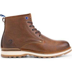 Travelin' Mosvoll Herenschoenen - Halfhoge leren veterboots - Sneakers - Cognac leer - Maat 42