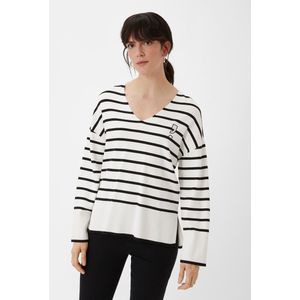 comma - Strickpullover - Gestreept - Lange Mouwen