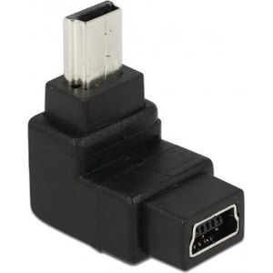 USB Mini B naar USB Mini B haakse adapter / zwart