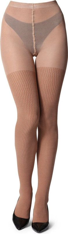 Bellivalini - BLV-GI-1115 - Dames Panty - Beige - 100 DEN - Halsterloos - Katoen
