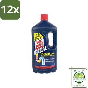 WC Net - Ontstopper - Gel - Met Soda - 1.5L - Voordeelverpakking - 12 stuks - Toilet ontstopper - Wc ontstopper