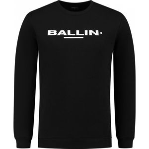 Ballin Amsterdam - Heren Slim fit Sweaters Crewneck LS - Black - Maat XL