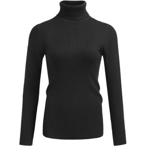 Dames Coltrui - Elegante Gebreide Trui met Lange Mouwen