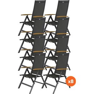 Set van 8 - Hartman Napoli verstelbare stoel - Teak