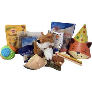Shiba's Verjaardagsbox - Verrasingsbox - Honden - Snacks - Botjes - Koekjes - Speelgoed