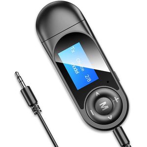 Ynkkvre - Bluetooth 5.0 USB Audio Adapter – 2-in-1 Zender & Ontvanger met 3.5 mm AUX voor TV, PC, Auto en Speakers