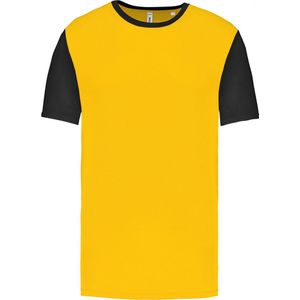 Tweekleurig herenshirt jersey met korte mouwen 'Proact' Yellow/Black - L