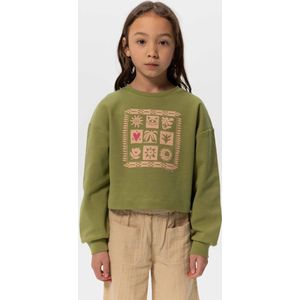 Sissy-Boy - Groene sweater met artwork