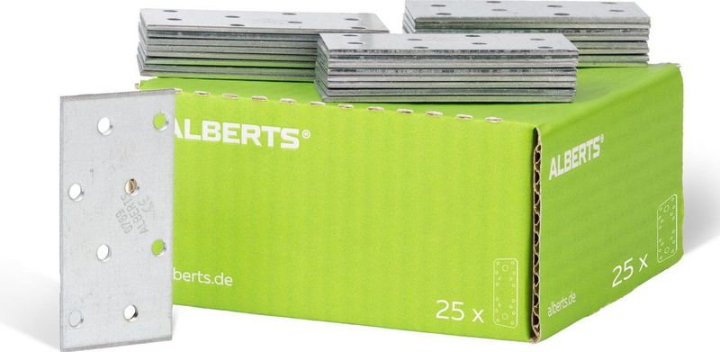Alberts - Houtverbindingsstukken - Verzinkt Staal - 8 Gaten - Ø5 mm