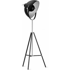 it's about RoMi Vloerlamp Hollywood - Zwart - 63x63x185cm - Modern - Staande lamp voor Woonkamer - Slaapkamer