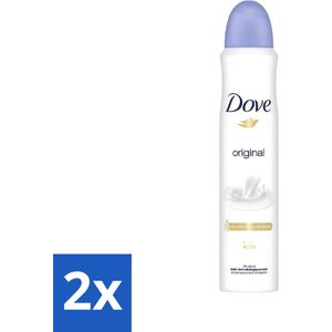 2 x Dove - Deodorant - Women Original - Zachte bescherming - 200 ml - Dove Deodorant - Anti-transpirant - Deodorant Spray - Deodorant Voor Vrouwen - Dove Original