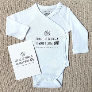 Liefs Jansje | Babyromper + kaart | Lange mouw | Overslagromper | Maat 50-56 | Babyrompertjes met tekst | Baby rompertje | Romper met grappige tekst | Kraamcadeau | Kraamcadeau geschenkset | Originele tekst romper