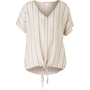 Q/S Designed by - Blouse - Korte Mouwen - V-hals - Strepenpatroon