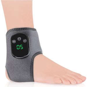Massage Apparaat - Voetmassager - Elektrische enkelverwarmer - Enkelmassage voor ontspanning - 3 vibratiestanden - Foot Renew Triple Method Massager - Diepe massage enkelbrace - Oplaadbaar en draagbaar ontwerp - Automatische uitschakeling(1 artikel)