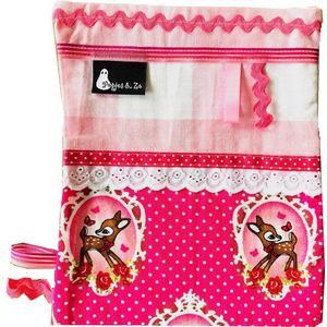 Popjes & Zo labeldoekje knuffeldoekje bambi hertje roze