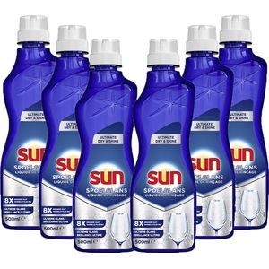 Sun - Glansspoelmiddel voor Vaatwasser - Optimum - Dry & Shine Booster - 6 x 450 ml - Voordeelverpakking