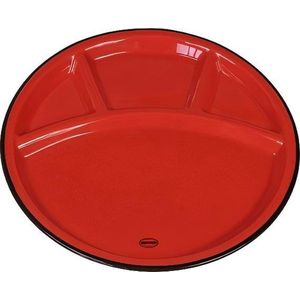 CABANAZ - bord, keramiek, FONDUE PLATE, rood