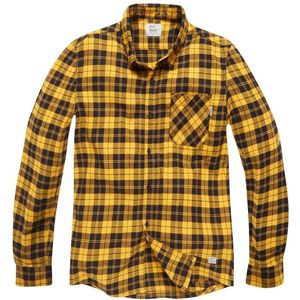 Vintage Industries Riley Flannel Shirt Flanellen overhemd geel-zwart S
