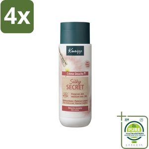 Kneipp - Douchecrème - Silky Secret - 200 ml - Voordeelverpakking - 4 stuks - Douchecrème - Zijdezachte huid
