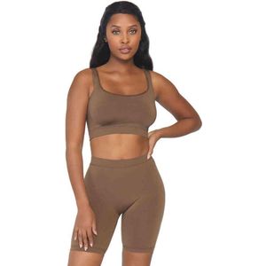 Leg Avenue Tanktop en shorts set -S/M- Seamless Bruin