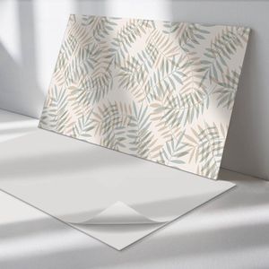 Wallfluent Vinyl Wandpaneel - Bladeren in een delicaat patroon PVC Muurpaneel - 120 cm x 60 cm - Beige PVC wandpaneel - 1 stuk - Rechthoekig Wandbekleding Vinyl - Bloemen Wandpaneel - Zelfklevende Wandbekleding - Wandpaneel Keuken en Badkamer