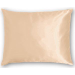 Zijden kussensloop 40x80cm Donker Champagne Hotelsluiting 19 Momme - Kussensloop set - Luxe Silk Kussensloop 100% moerbei zijde - Zijde kussensloop - Silk Heaven - 40x80cm / Hotelsluiting