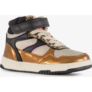 Blue Box hoge meisjes sneakers beige goud - Maat 28