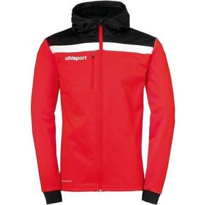 Uhlsport Offense 23 Trainingsjack Met Capuchon Heren - Rood / Zwart / Wit | Maat: XL