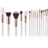 Jessup - T220 - Make-upset - Parelkleur Wit en Roségoud - 15 Stuks Make-upkwasten