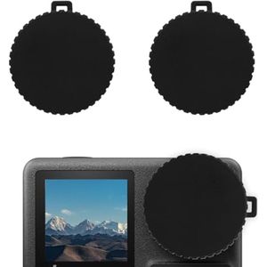 Lensdop Set voor Action Camera - Zwarte Flexibele Lensbeschermer voor Optimale Bescherming