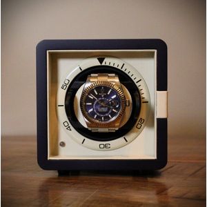 Horlogerieshop.nl | Watch Winder Blauw/Ivoor 1 Horloge Leanschi