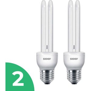 Sidef Stick Spaarlamp E27 - 30W - Daglicht - Niet Dimbaar - 2 stuks