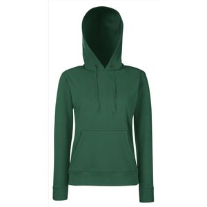 Fruit of the Loom - Lady-Fit Classic Hoodie - Donkergroen - XXL