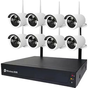 DrPhone SmartVision - NVR Camera Kit - 8 Camera Set - Bewegingsdetectie & Human Shape Detection - IP66 Waterdicht - 3MP Full HD-Resolutie - 2TB HDD - Verbinding tot 800 Meter