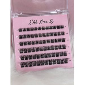 Press-on Lashes - EHH Beauty - 72 wimper stukjes - Zelf klevende wimper stukjes -Wimpers - Clusters