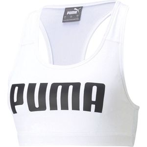 PUMA Mid Impact 4Keeps Bra Dames Sportbeha - Wit - Maat XL