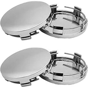 Allecto plus - Set van 4 universele naafdoppen - 60 mm - ABS - Zilver - Velgen - Wieldoppen