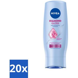 20 x NIVEA - Diamantglans Conditioner - Crèmespoeling - Voor Glans - 200 ml - Diamant Glans - Haar Verzorging - Haar Crèmespoeling - Glans Voor Haar - Haar Doorkambaarheid