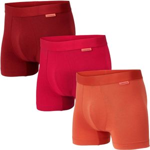 Undiemeister Boxershort Heren - Roodtinten - 3-Pack - Mellowood Tencel - Ademend, Anti-Bacterieel & Naadloos Ondergoed - Premium Onderbroeken Heren - Maat XXL